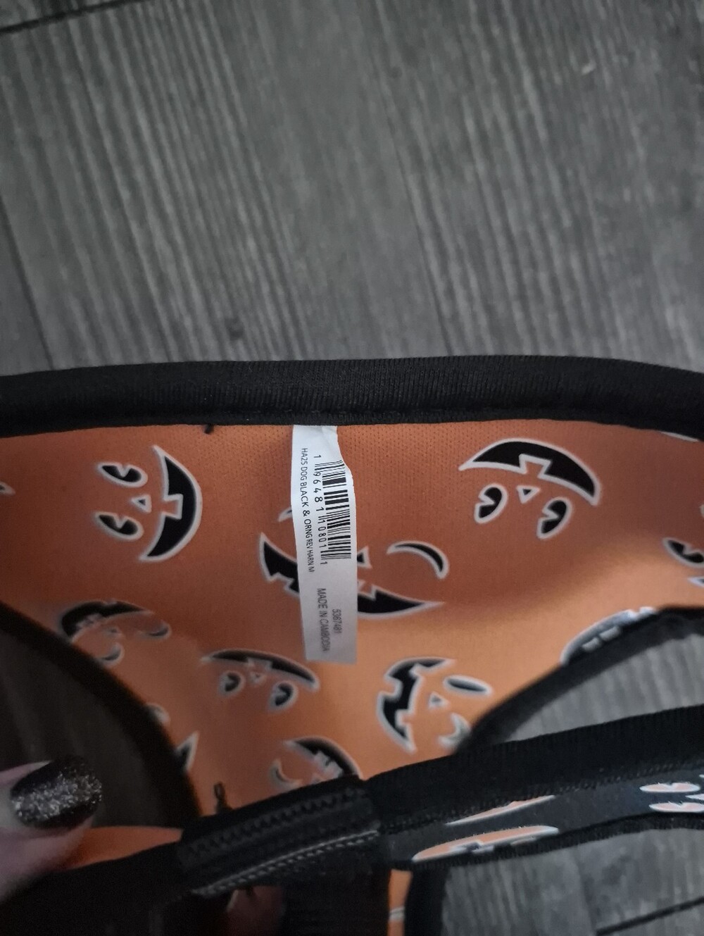 NWOT Halloween Jack-O'-Lantern Black Dog Harness - Picture 3 of 3